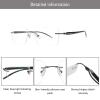LAMBBAA Accessories Reading Glasses Women Men Small Face Computer fashion Lightweight Retro framed Frames(grey,+4.50Magnification) view 2