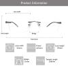 LAMBBAA Accessories Reading Glasses Women Men Small Face Computer fashion Lightweight Retro framed Frames(grey,+4.50Magnification) view 3