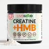 LIVEGOOD Creatine + HMB Powder, Unflavored Organic Creatine Monohydrate for Strength, Recovery, Brain Function & Muscle Growth, HMB Supplement, Built on Clean Ingredients  30 Servings view 1