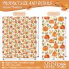 100Pcs Fall Guest Napkin Watercolor Pumpkin Greenery Disposable Paper Napkin Autumn Dinner Hand Napkin for Thanksgiving Harvest Bathroom Supplies, 4.3 x 7.8 inch view 2