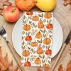 100Pcs Fall Guest Napkin Watercolor Pumpkin Greenery Disposable Paper Napkin Autumn Dinner Hand Napkin for Thanksgiving Harvest Bathroom Supplies, 4.3 x 7.8 inch view 3