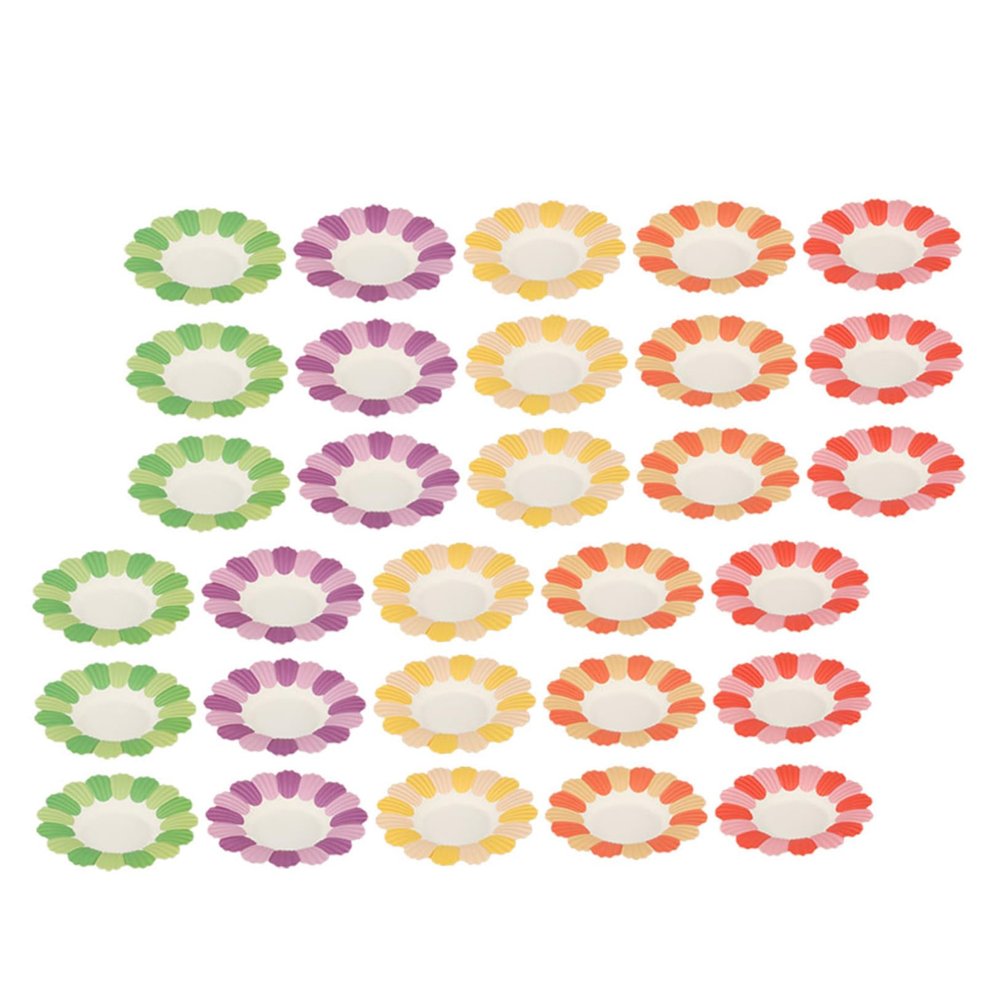 Alipis 50pcs Flower-shaped Disposable Paper Plates Boys and Girls Birthday Party Supplies Floral Dinnerware for Parties Picnics Home Use Lightweight Design Random Colors Each Pack