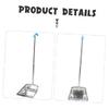 FOMIYES Stainless Steel Dustpan and Brush Dustpan Handle for Cleaning Home Office Duster for Kitchen view 4