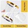 Goodluck 50PCS 9oz Gold Disposable Cups, Plastic Cups with Gold Rim, Cocktail Cups for Wedding, Party and Birthday view 3