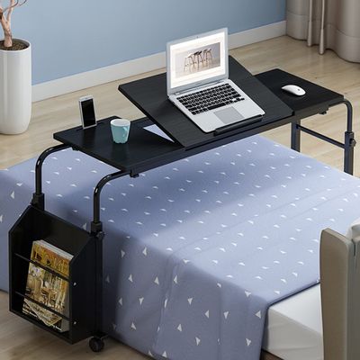Danneon Overbed Table Chair Table, Adjustable Desktop Angle and Height, Mobility Overbed Trolley Computer Laptop Study Desk for Home Bedroom (Size : C)