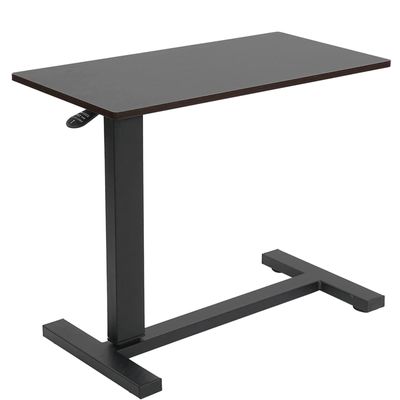 Danneon Over Bed Sofa End Table, Mobile Laptop Table Computer Desk, Height Adjustable Bedside Table, 80x40cm, Black