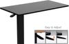 Danneon Over Bed Sofa End Table, Mobile Laptop Table Computer Desk, Height Adjustable Bedside Table, 80x40cm, Black view 3