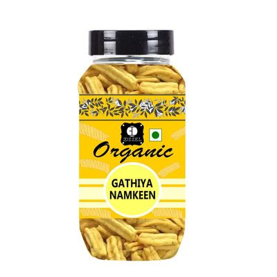 EDZZEL Organic Soft Gathiya (Ganthiya) Namkeen Snacks Traditional Premium Quality Hygienically Packed | Vegan | Gluten Friendly | NON-GMO | Indian Origin - 100 gm
