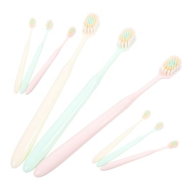 GLEAVI 9pcs Extra Soft Bristle Toothbrushes for Adults Gentle Care Household Toothbrushes Wide Brush Design Comfortable Cleaning for Gums and Teeth