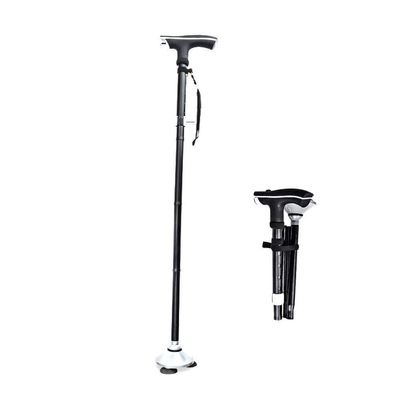 Cane - Foldable, Adjustable, Lightweight Aluminum Offset Walking Cane - Collapsible Walking Stick with Ergonomic Handle - Ideal Daily Living Aid for Limited Mobility Crutches