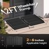 Black Aluminum Ramp 2FT, With Non-Slip Surface Wheelchair Ramp, Folding Portable Wheelchair Ramps for Home Steps,Scooter Ramp for Car, Stairs, Doorways, Curbs, 800 LBS Weight Capacity, 28.3" W x 24''L view 2