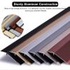 EliteBloom Aluminum Threshold Ramp for Uneven Floors, Interior Floor Cover Strips with Reducer, Wood to Tile Flooring Transition Strip, Easy to Clean (Silver L170Cm(67 in)) view 4