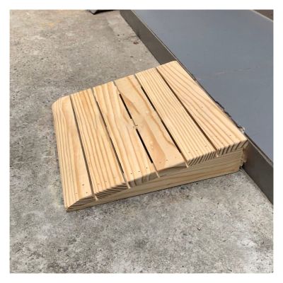 EliteBloom Portable Wooden Threshold Ramp for Doorway 2"" 3"" 4"" 5"" 6"" Rise, Non-Slip Surface Durable Entry Ramp for Home/Garden Step/Sheds Doors (38.8X35X15Cm/15.2X13.8X6In)