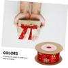 PLAFOPE 4rolls Christmas Ribbon Decor of Festive Ribbons Red Snowman Patterns for Crafts Wrapping Holiday Decorations for Parties and Seasonal Decor view 2