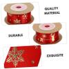 PLAFOPE 4rolls Christmas Ribbon Decor of Festive Ribbons Red Snowman Patterns for Crafts Wrapping Holiday Decorations for Parties and Seasonal Decor view 4