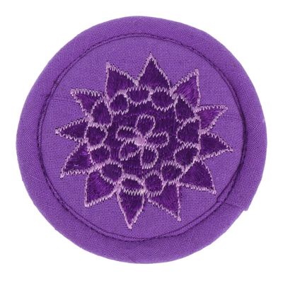 BESTonZON 1pc Handmade Singing Bowl Pad Embroidered Cushion for Meditation Small Purple for Studios and Buddhist Sound Bowl Decoration