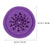 BESTonZON Tibetan Handmade Singing Bowl Mat Durable Embroidery Cushion for Meditation Purple Coaster for Sound Healing and Relaxation for Buddha Hall Decor view 2
