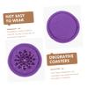 BESTonZON Tibetan Handmade Singing Bowl Mat Durable Embroidery Cushion for Meditation Purple Coaster for Sound Healing and Relaxation for Buddha Hall Decor view 3