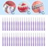 40pcs Interdental Brushes, 1.21.5mm Teeth Brace Cleansing Brush Dental Cleaning Tools for Adults Remove Bad Breath (Purple) view 2