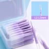40pcs Interdental Brushes, 1.21.5mm Teeth Brace Cleansing Brush Dental Cleaning Tools for Adults Remove Bad Breath (Purple) view 3