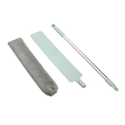 Household Cleaning Tool Bendable Under Bed Dust Brush Microfiber Head and Telescopic Handle