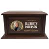 250lbs Personalized Urns for Ashes Made of Solid Pine Wood, Custom Urn Box for Human Ashes, Large Burial and Cremation Urns for Ashes, Walnut Design (Design 11) view 2