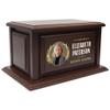 250lbs Personalized Urns for Ashes Made of Solid Pine Wood, Custom Urn Box for Human Ashes, Large Burial and Cremation Urns for Ashes, Walnut Design (Design 11) view 3