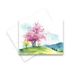 Aria Rae Design Spring Tree Notecards, Set of 12, blank note cards, watercolor cards, all occasion greeting cards, blank note cards, cute greeting cards, watercolor cards, blank inside view 4