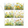 Aria Rae Design Yellow Wildflower Greeting Cards, Set of 12, Blank cards with envelopes, all occasion cards, notecards, greeting card assortment, Cute flower cards, blank inside view 1