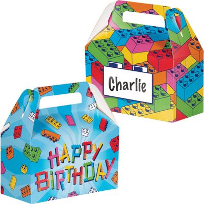 Block Bash Toy Blocks Party Favor Box, 4 Count