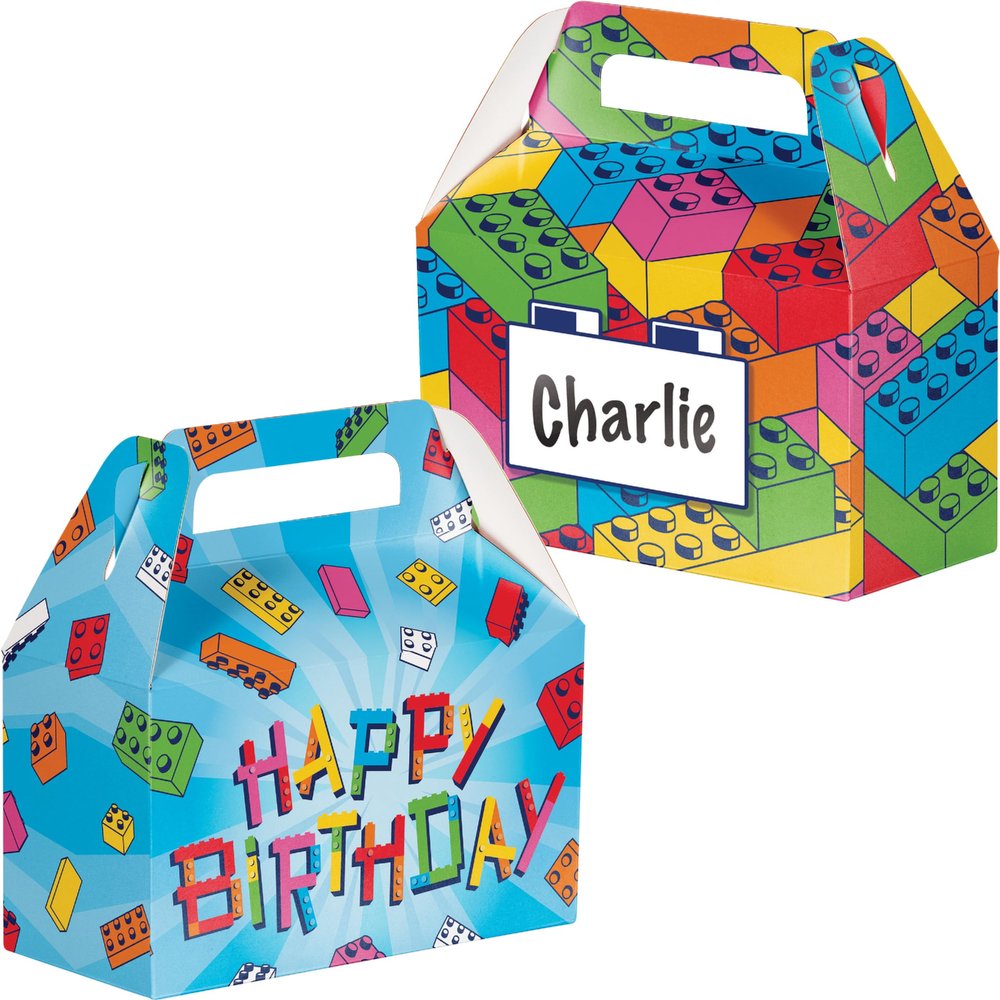 Block Bash Toy Blocks Party Favor Box, 4 Count
