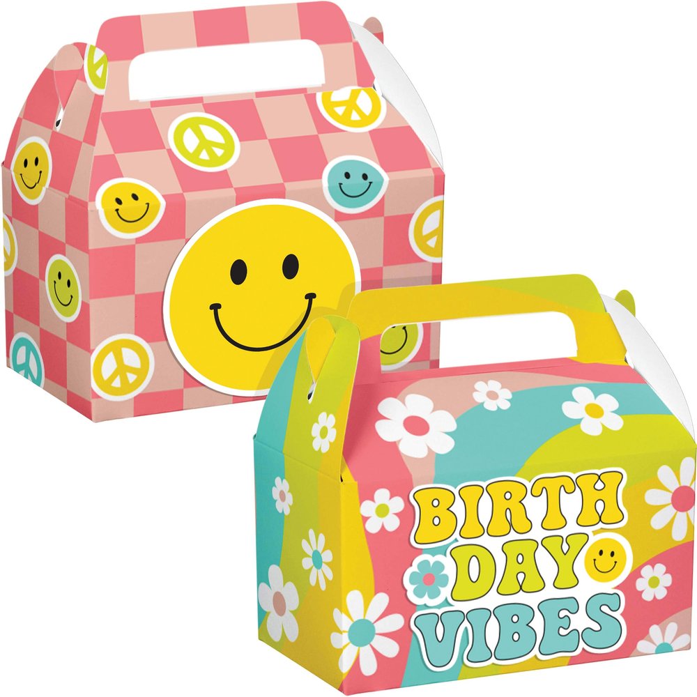Flower Power Favor Boxes, 4 Count