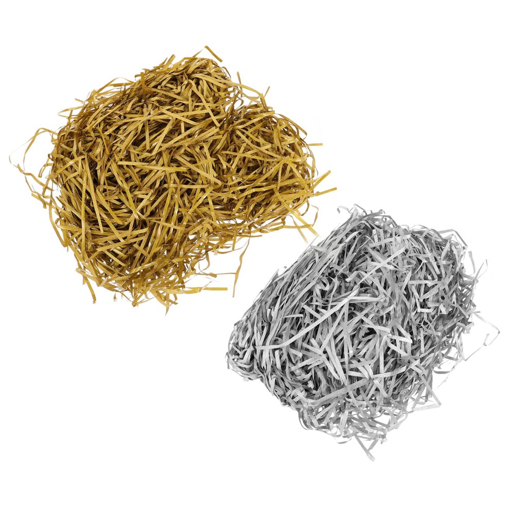FOMIYES Elegant Gold Silver Shredded Paper Box Filler Confetti Filler Decor Wedding Party Supplies