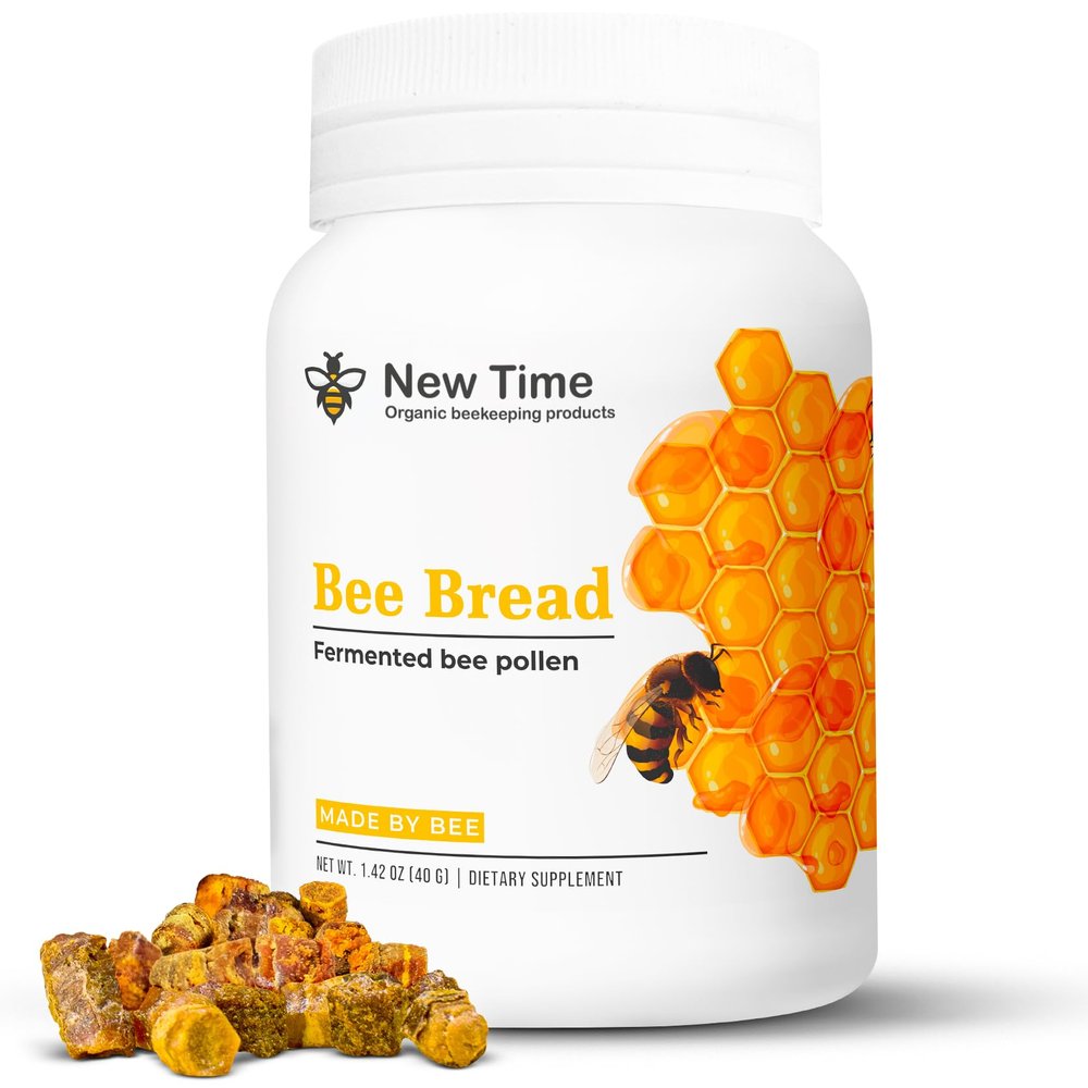 Organic Bee Bread - Natural Fermented Pollen, Multivitamin for breast growth, Superfood for men, women, Vital Proteins, Immune Support & Energy Supplement