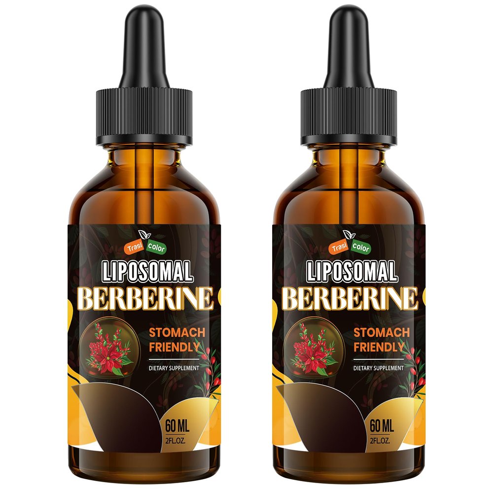 Berberine Supplement Liquid Drops - High Bioavailability Liposomal Berberine Supplements, Berberine HCL Complex with Ceylon Cinnamon Plus Turmeric, Suitable for Women,Men-120ml