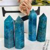 Wholesale Healing Stones Natural Blue Apatite Obelisk Wand Tower Crystal Single Point 65mm-80mm for Decoration (200g) view 4