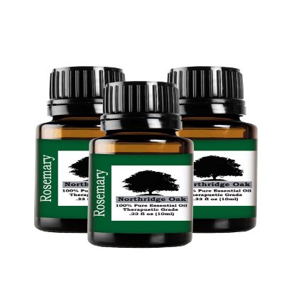 Northridge Oak - 100% Pure Rosemary (Rosmarinus officinalis) - Premium Therapeutic Grade, Natural & Undiluted for Aromatherapy, Hair Growth & Focus - 10ml