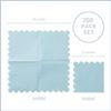 200 Pack Cocktail Napkin 2-Ply Scalloped Edged Dessert Napkins Folded 5 x 5 Inches Disposable Napkins for Dinner Wedding Birthday Party Bridal Anniversary Reception Event (Light Blue) view 2