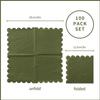 100 Pack Cocktail Napkin 2-Ply Scalloped Edged Dessert Napkins Folded 5 x 5 Inches Disposable Napkins for Dinner Wedding Birthday Party Bridal Anniversary Reception Event (Green) view 2