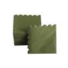 100 Pack Cocktail Napkin 2-Ply Scalloped Edged Dessert Napkins Folded 5 x 5 Inches Disposable Napkins for Dinner Wedding Birthday Party Bridal Anniversary Reception Event (Green) view 3