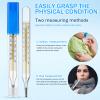 4PCS Glass Temperatures, Oral Thermometer for Adults Accurate Temperature Measurement for Fever Traditional Oral Armpit Cuban Thermometer, Fast Reading ( & ) view 3