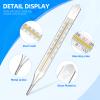 4PCS Glass Temperatures, Oral Thermometer for Adults Accurate Temperature Measurement for Fever Traditional Oral Armpit Cuban Thermometer, Fast Reading ( & ) view 4