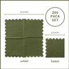 200 Pack Cocktail Napkin 2-Ply Scalloped Edged Dessert Napkins Folded 5 x 5 Inches Disposable Napkins for Dinner Wedding Birthday Party Bridal Anniversary Reception Event (Green) view 2