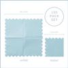 100 Pack Cocktail Napkin 2-Ply Scalloped Edged Dessert Napkins Folded 5 x 5 Inches Disposable Napkins for Dinner Wedding Birthday Party Bridal Anniversary Reception Event (Light Blue) view 2