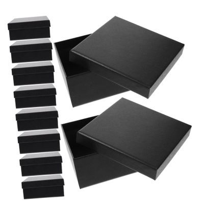 FOMIYES 10pcs Square Shape Empty Boxes Thicken Paper Candy Box for Wedding Present