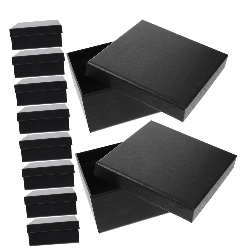 FOMIYES 10pcs Square Shape Empty Boxes Thicken Paper Candy Box for Wedding Present