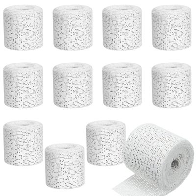 12 Pack Plaster Cloth Rolls for Crafts Plaster Gauze Bandages 2" x 106" White Gauze Strips Wrap Bandage