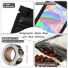 150-pack 6 x 9 in Holographic Mylar Bags with Clear Window Resealable Foil Pouches for Food Storage Smell Proof Edible Packaging Zip Bag for Cookies, Jewelry and Small Business, Thank You Stickers view 2