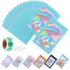 150-pack Holographic Mylar Bags with Clear Window 7" x 10" 1 Quart Resealable Foil Pouches for Food Storage Large Smell Proof Edible Packaging Zip Bag for Cookies, Jewelry and Small Business view 1