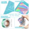 150-pack Holographic Mylar Bags with Clear Window 7" x 10" 1 Quart Resealable Foil Pouches for Food Storage Large Smell Proof Edible Packaging Zip Bag for Cookies, Jewelry and Small Business view 2